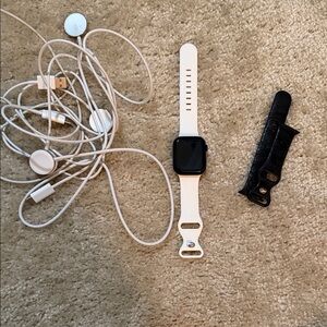 Apple Smartwatch with White and Black Bands